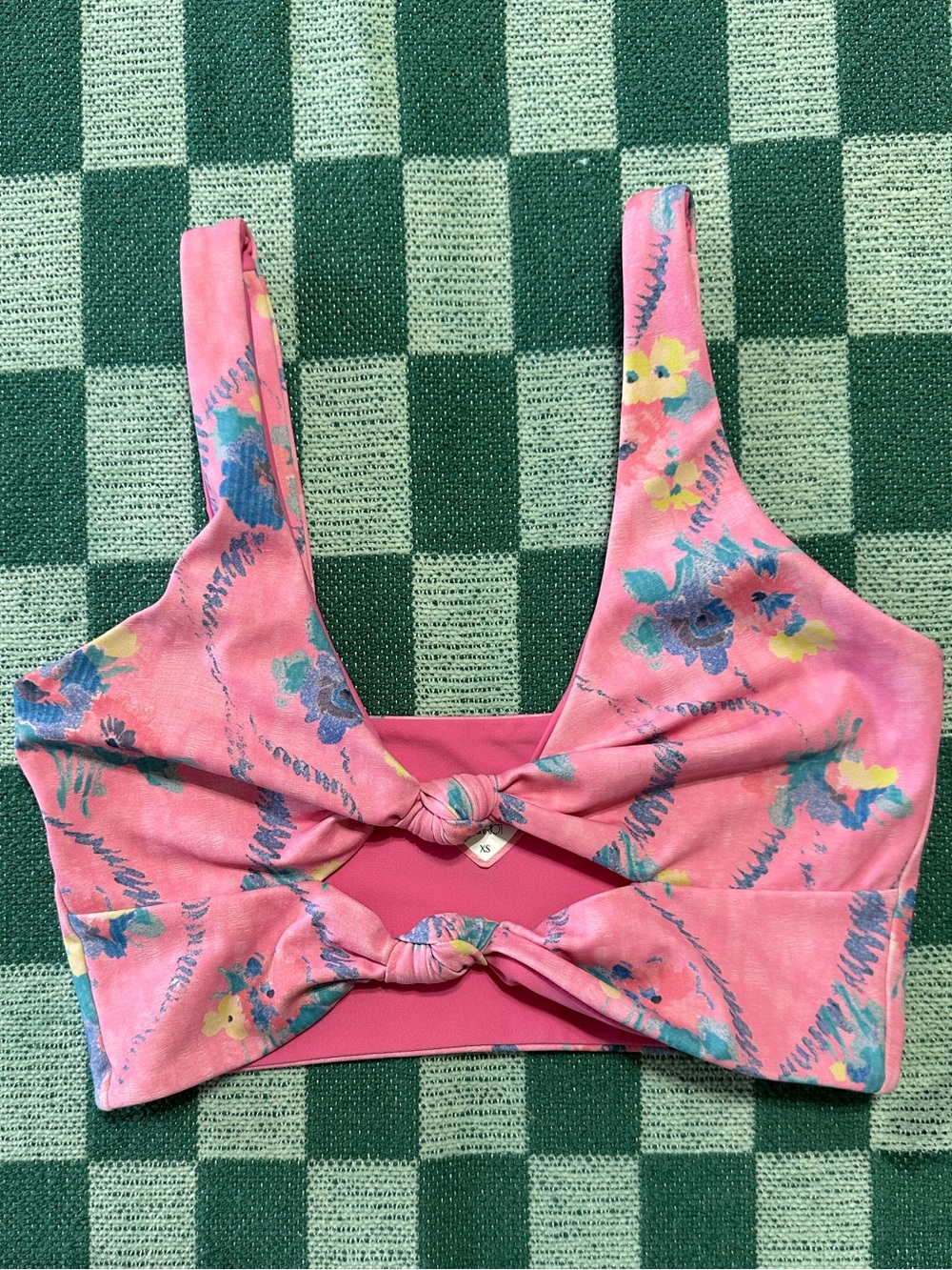 Beach Riot Love Shack Fancy‎ Women's Pink sleeveless Bowie Top Size X-Small